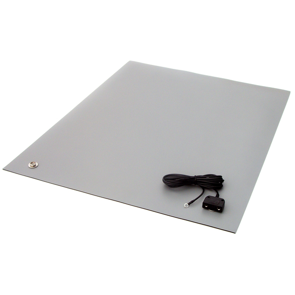 Transforming Technologies 30" x 60" x .080", Gray, Rubber Table Mat, Including Hardware MT3060GY